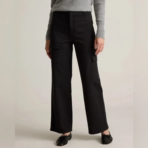 Quince Organic Stretch Cotton Twill Cargo Pants - Picture 1 of 10